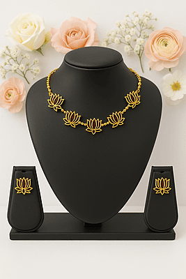Lotus Bloom Necklace Set